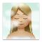 Woman in Steamy Room- Medium-Light Skin Tone emoji on LG